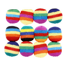 Waschbare, weiche Strick-Footbag-Säcke, geeignet für-12 Stück