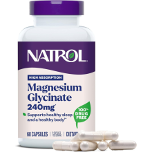 Natrol High Absorption Magnesium Glycinate 240mg Capsules  60 count