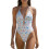 Quick Drying Swimsuit Polyester Texture Single-Cream floral M 1