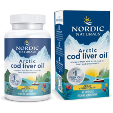 (90 Softgels) Nordic Naturals Arctic Cod Liver Oil Lemon Soft Gels - 750mg Omega-3s