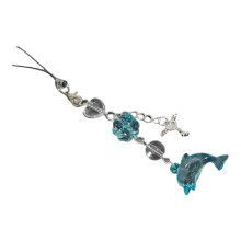 Playful Dolphin And Shamrock Phone Necklace Chic Handbag Keyring
