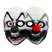 Clown Mask with Red Nose Realistic Wig Masquerade Mask Party