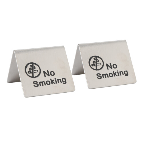 Durable No Smoking Tent Sign Set of 2