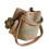 Mit Blumen bestickte Häkeltasche mit verstellbarem-Grün 1