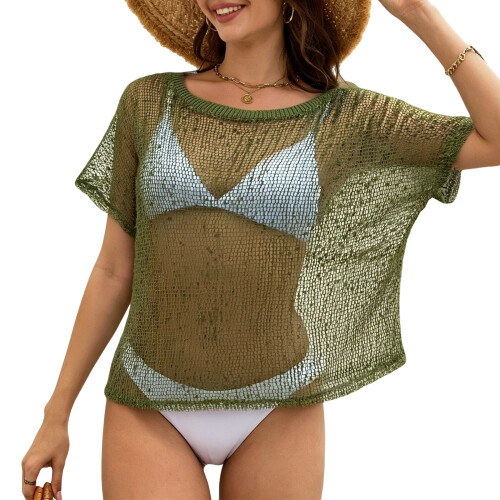 Bel usage confortable élastique de dessus d'été-Un vert