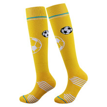 Chaussettes de football de dessin animé pour enfants, en-Jaune L