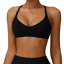 Modischer Activewear-Sport-BH für Damen, leicht,-Schwarz S