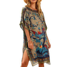 Lightweighted Beach Coverup Sun Protections Beach Dress-Black