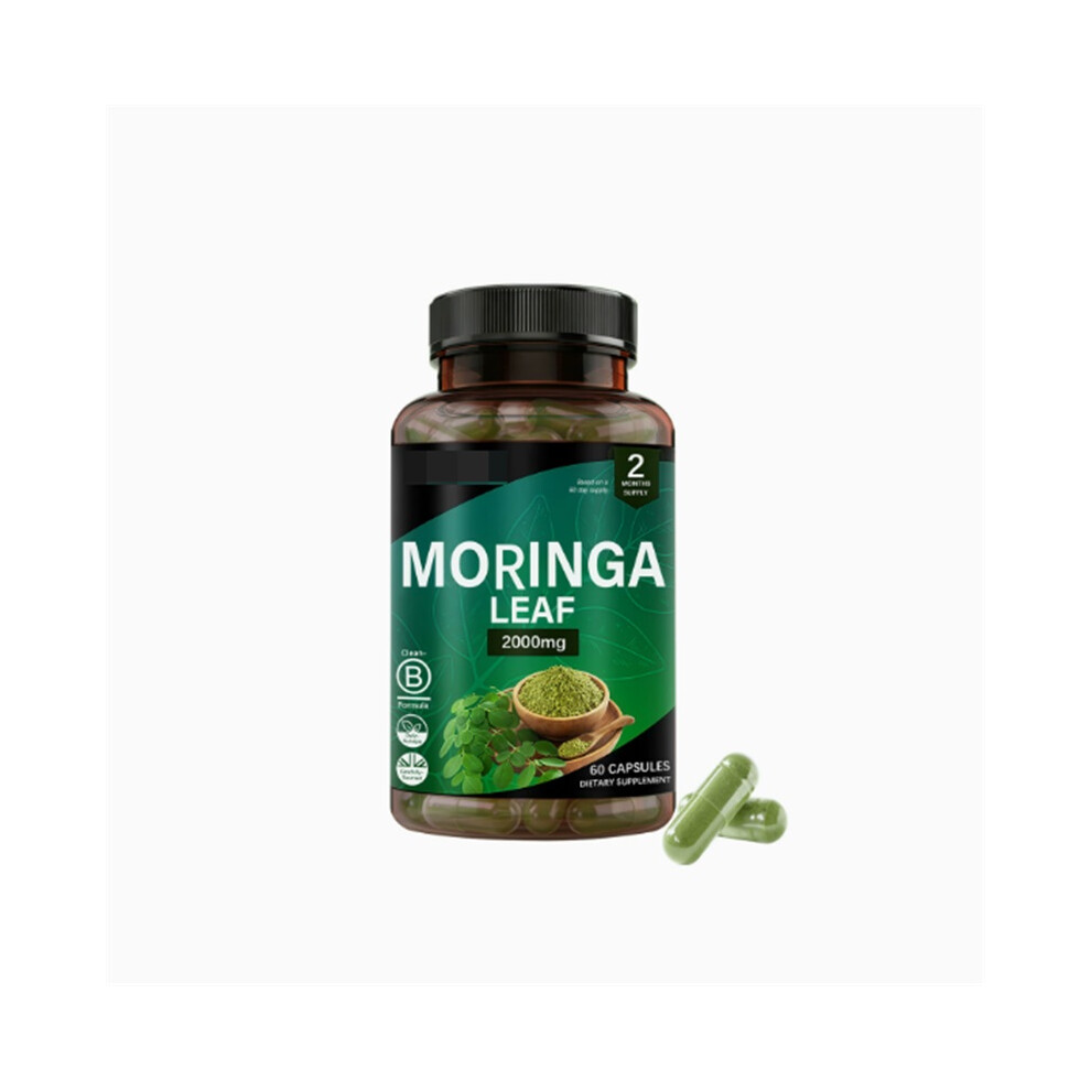 (60 Count (Pack of 3)) Moringa Leaf Capsules 2000mg, Natural Green Superfood Supplement, Vegan Friendly, 60 Capsules