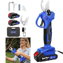 Secateurs Pruning Shears Battery Powered Pruner Shears 28mm Cutting Diameter for Gardening, Trimming with 2pcs 1.5Ah Battery Carry Case