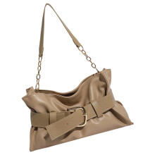 Sac à bandoulière en cuir pour femmes, sac fourre-tout à -Kaki