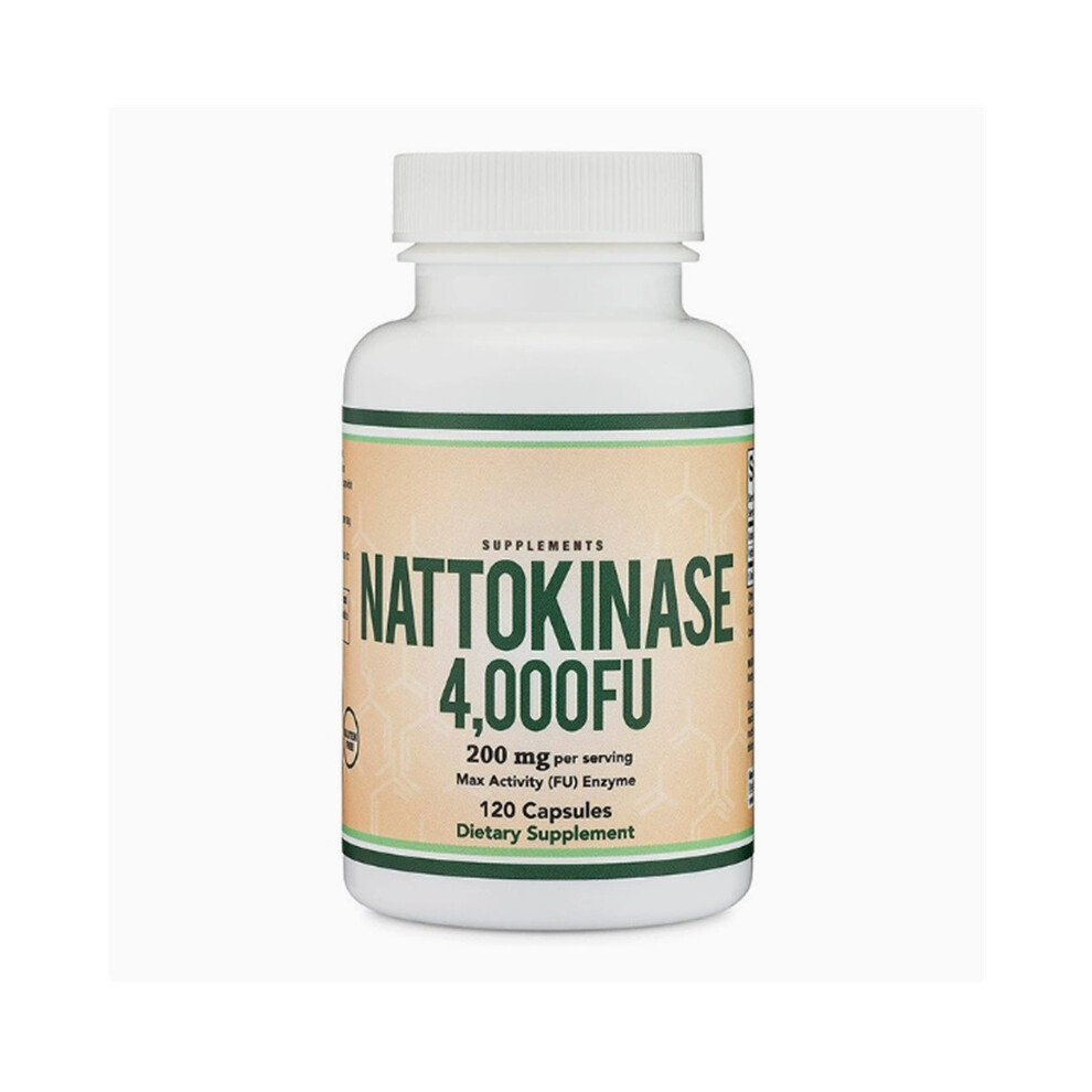 (120 Count (Pack of 2)) Nattokinase 4000FU Capsules, Natural Fermented Soybean Enzyme Supplement for Daily Wellness