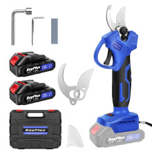 21V Brushless Electric Pruning Shears 500W Cordless Garden Scissors 28mm Cutting Diameter for Tree Branch with 2pcs Rechargeable Battery Carry Case