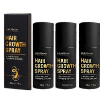 3X HaloGrow Hair Growth Spray with Biotin & Caffeine - Fast-Acting Hair Regrowth Treatment for Thinning Hair in Men &