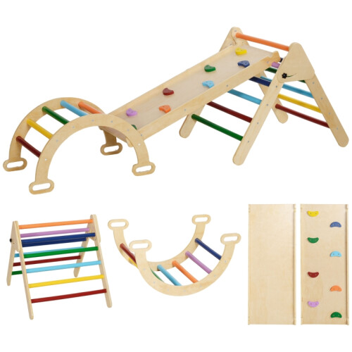 5-in-1 Toddler Climbing Frame with Ramp, Arch
