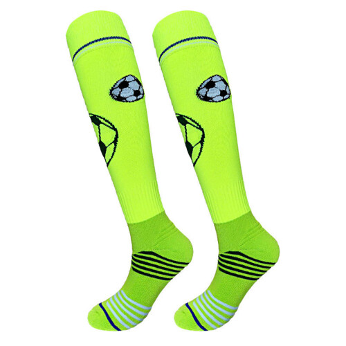 1 Pair Fun Pattern Athletic Socks For-fluorescent green M