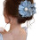 Practical Secure Bite Hair Clip With Delicate Fabric-Blue 1