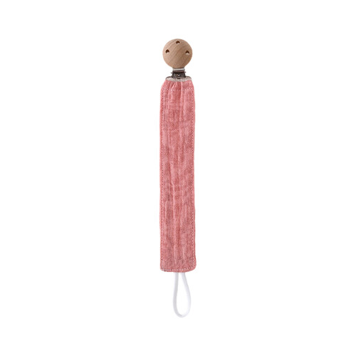 Baby Pacifier Holder Clip Chain Secure Nipple Strap-Dark pink