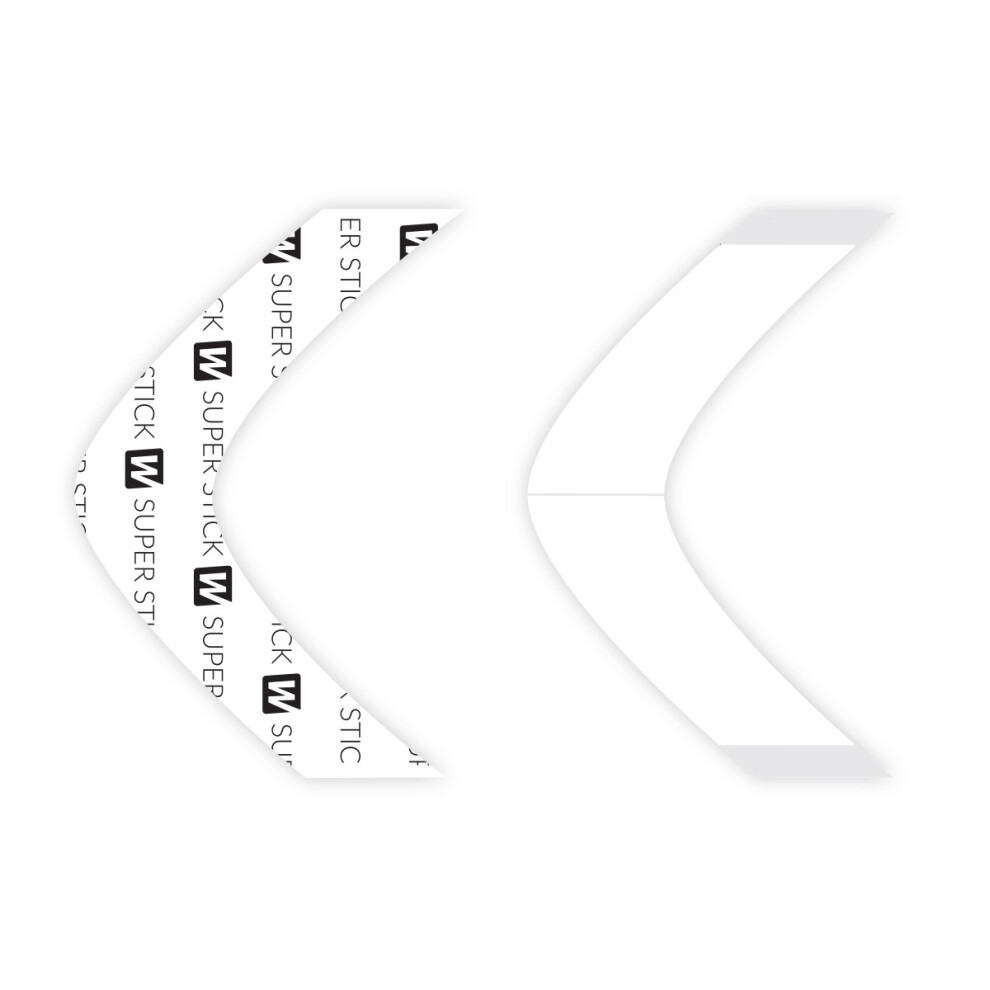 Walker Tape Unisex Clear Super Stick Tape Contours - Bb, 36 Pack