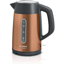 Bosch DesignLine Plus TWK4P439GB Stainless Steel Cordless Kettle,1.7 Litres,3000 W - Copper