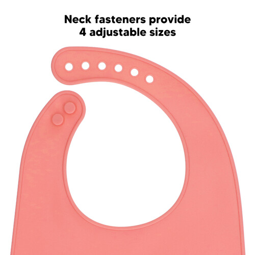 Soft Silicone Feeding Bib Adjustable Neck