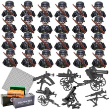 Set 24pc WWII German troops Military Mini Figures Building Kit fit for Lego