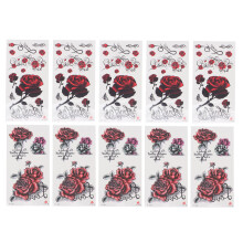 20Tatouages Temporaires Couples Fleurs Roses Stickers Corps Étanches