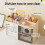 Contemporary Desktop Storage Unit Having Smooth Sliding-Yellow 2