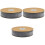 3Rouleaux Ruban Gris Textile Durable Pour Cadeau Déco DIY 1