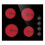 4 Zone Ceramic Hob with Knob, Easy Use, 6000W, 9 cooking power setting, Black 1