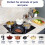 4 Zone Ceramic Hob with Knob, Easy Use, 6000W, 9 cooking power setting, Black 6
