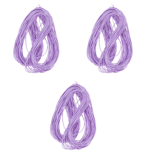 3Rouleaux Élastique Violet Pour Accessoires DIY