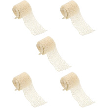 5Rouleaux Bordure Dentelle Brodée Beige Pour Couture DIY Vêtements