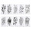 70Sheets Black Full Arm Tattoos Sleeve Waterproof Temporary Stickers 1