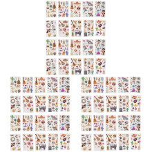 60Stickers Jetables Cartoon Enfants Assortis
