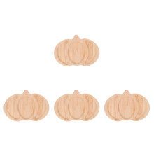 4Pcs Pumpkin Shaped Wood Serving Trays Divided Plates for Snacks