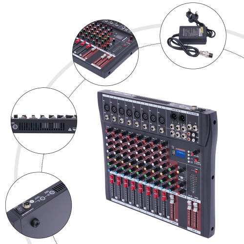 Professional Mixer Sound Board Console 8 Channel