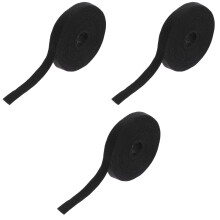 3Rouleaux Lanières Auto-Adhésives Pour Câbles Noires