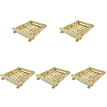 5Pièces Plateau Bambou Multifonction Pour Maison Couleur