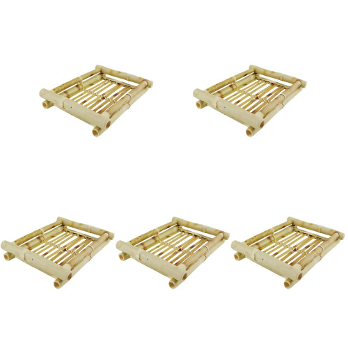 5Pièces Plateau Bambou Multifonction Pour Maison Couleur