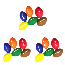18Pièces Jouets Anti-Stress Rugby En PU Couleurs Variées Enfants