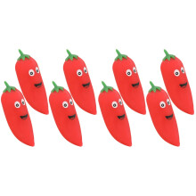 8Pièces Jouets Sensory Rouge Souples À Presser En Plastique