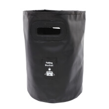 20L Seau De Camping Pliable Noir En PVC Pour Stockage Transport