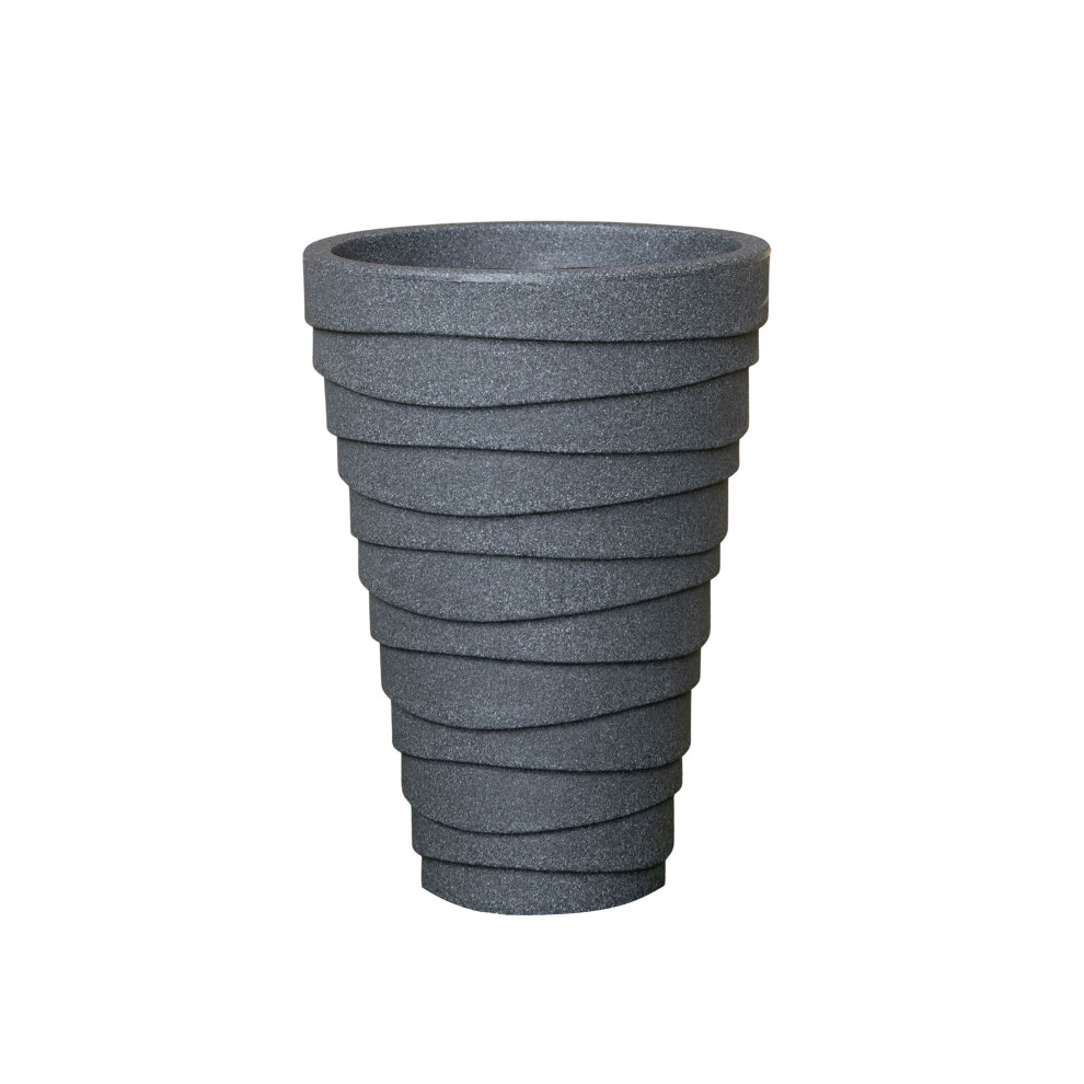 Strata 33Cm Large Trojan Garden Plant Pot In Dark Grey