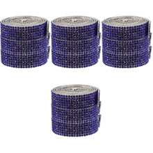 12Rouleaux Ruban Strass Bleu Autoadhésif Décoratif Couture Facile