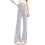 High Stretchy Cotton Blend Maternity Flared Pants-Light Gray L 1