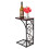 Leaf Pattern Iron Side Table Coffee Table with Burnished Brown Finish for Living Room Bedroom Small Spaces 9
