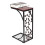 Leaf Pattern Iron Side Table Coffee Table with Burnished Brown Finish for Living Room Bedroom Small Spaces 10