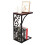 Leaf Pattern Iron Side Table Coffee Table with Burnished Brown Finish for Living Room Bedroom Small Spaces 4