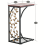 Leaf Pattern Iron Side Table Coffee Table with Burnished Brown Finish for Living Room Bedroom Small Spaces 19